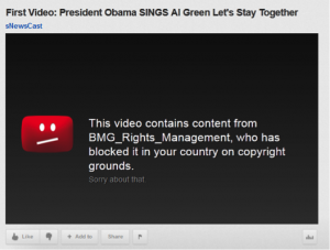 take down al green 300x227 - President or Pirate? The DMCA Takedown War of the Presidential Campaigns